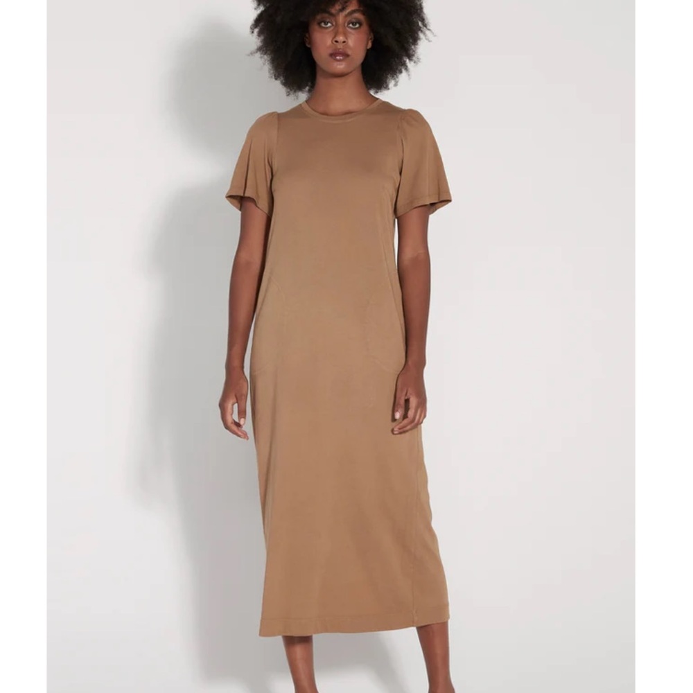 NWT Raquel Allegra Camel Flutter Dress 00 SOLD OUT ONLINE